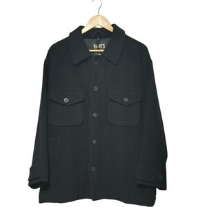Roots Jeans Vintage Wool Blend Black Pea Coat Jacket Womens Small